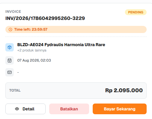 Bagaimana cara membayar pesanan yang statusnya PENDING?