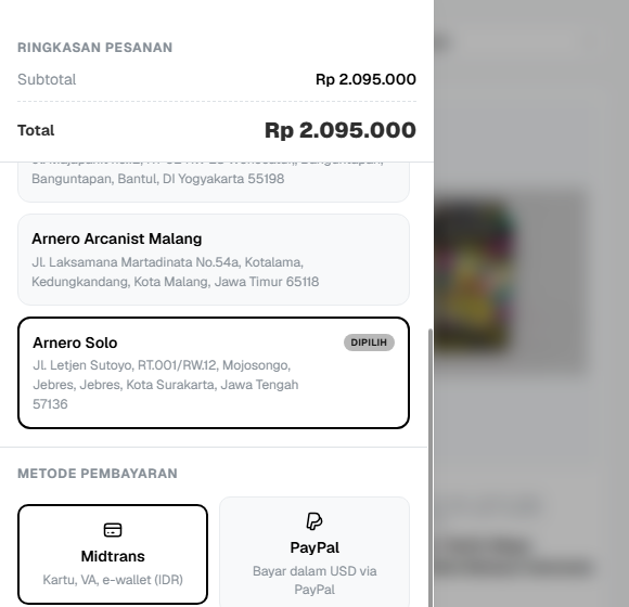 Apa bedanya "Kirim" dan "Ambil Sendiri"?
